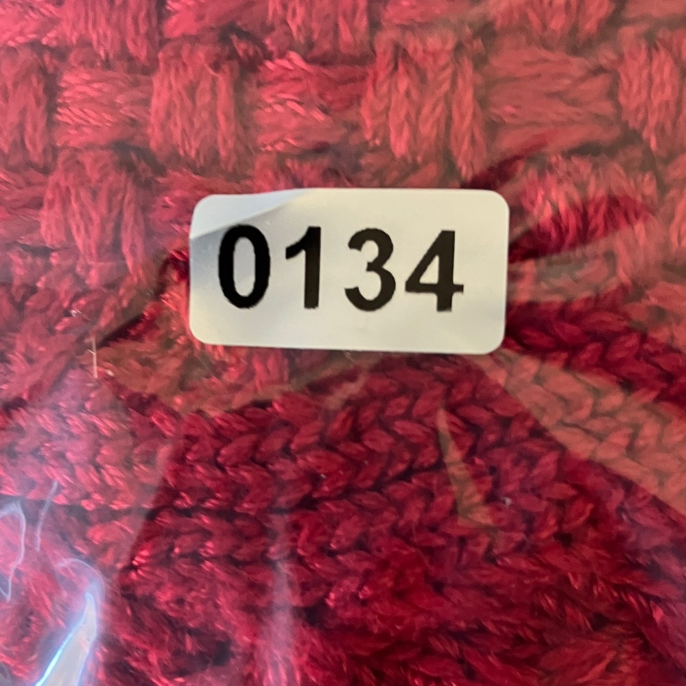 BANANA REPUBLIC Waffle knit crew neck red woman’s sweater size XL cotton‎ blend - Picture 7 of 7